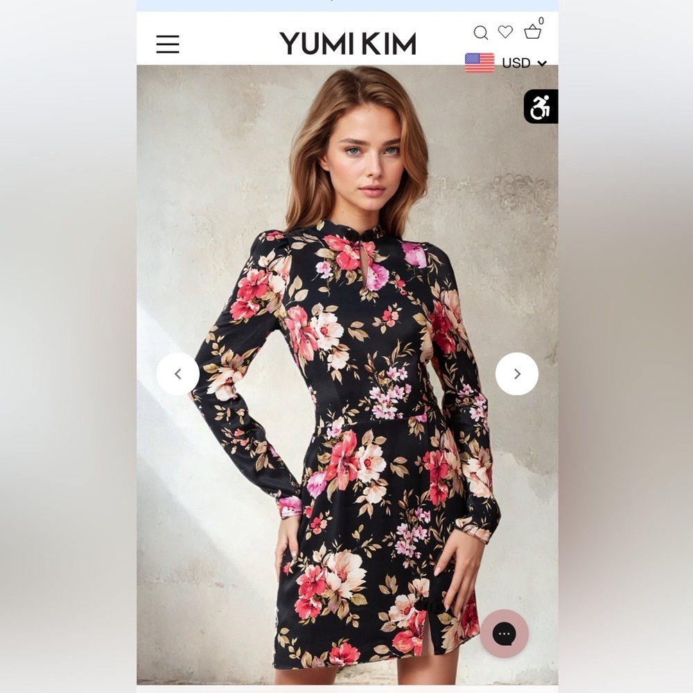 Yumi Kim Black Floral Dress